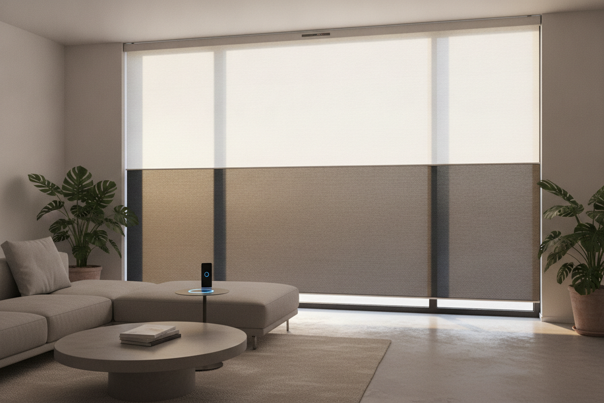 Day Night Shade Architecture: Dual-Fabric Cellular Mechanics, Motorized Control, and Smart Integration
