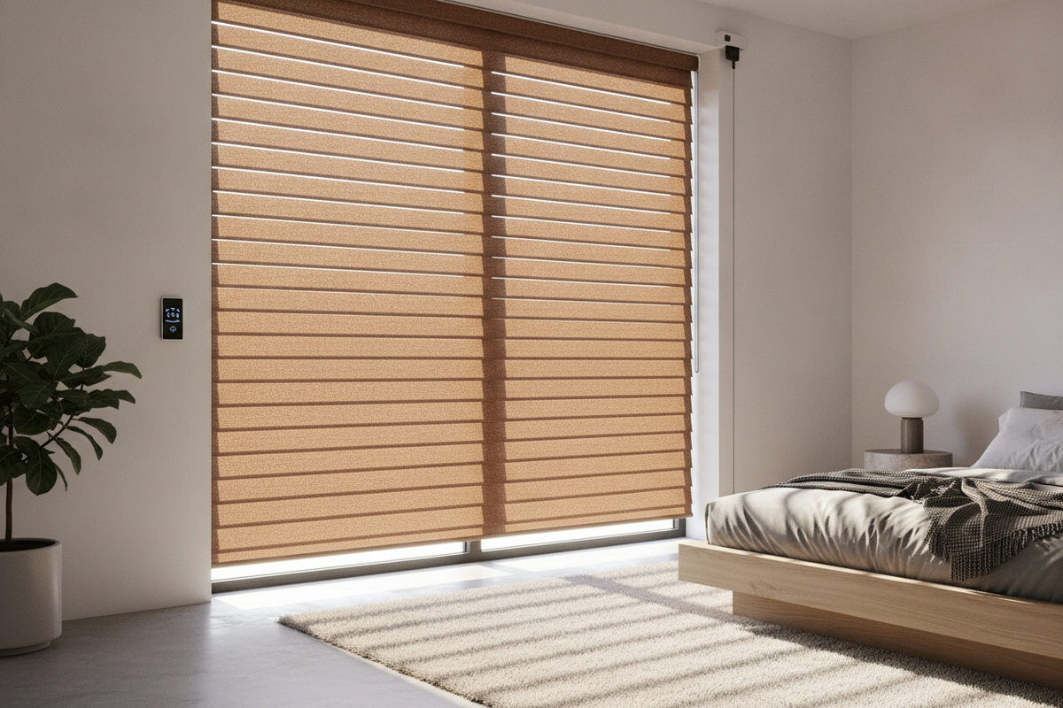 Brown Mini Blinds: Slat Materials, Tonal Styling, and Smart Tilt Automation