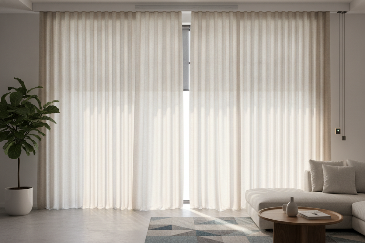 Day Night Roman Shades: Dual-Fabric Architecture, Headrail Clearance, and Smart Motorization Systems