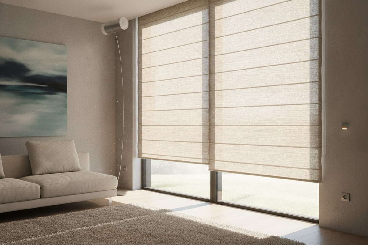 Natural Roller Shades Woven: Material Mechanics, Roll-Up Dynamics, and Smart Motorization