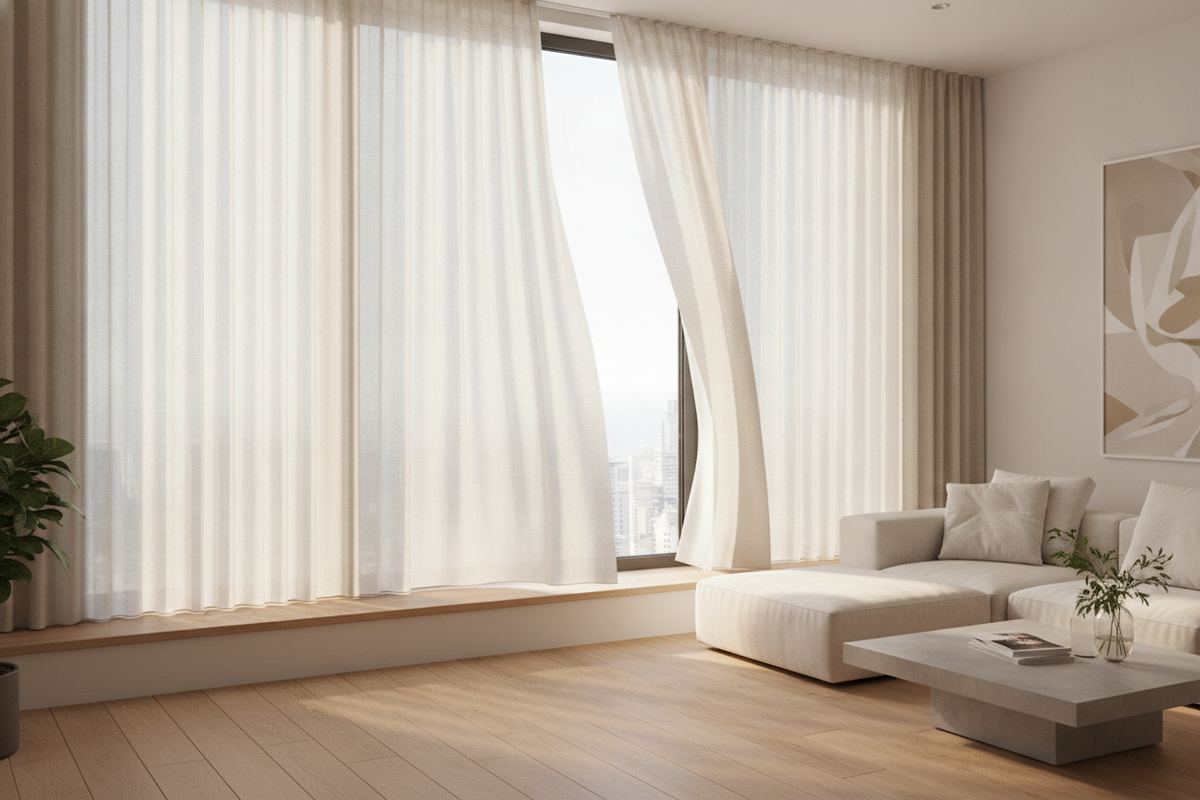 Fabric Door Blinds: Material Dynamics, Clearance Engineering, and Smart Traversing Architecture