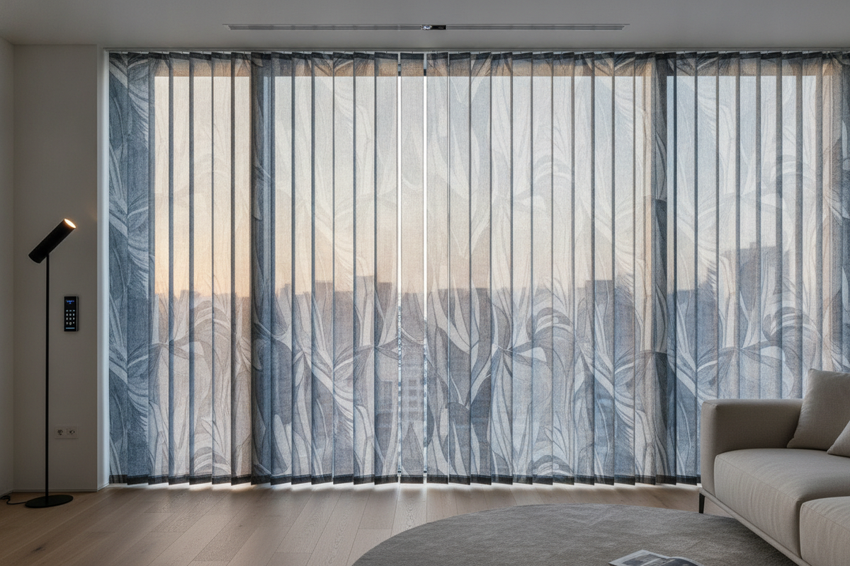 Custom Vertical Blinds for Windows: Vane Geometry, Printed Textile Dynamics, and Smart Traversing Architecture