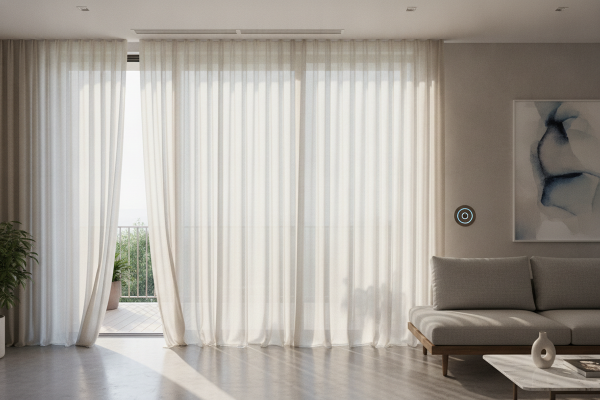 Designing Glass Door Panel Shades: Clearance Planning, Sway Prevention, and Smart Retrofits