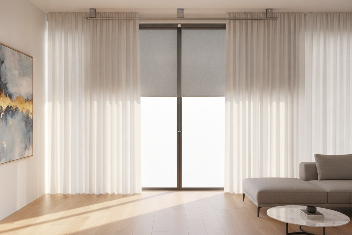 Draperies Blinds Layering: Hardware Clearances, Dual Motorization, and Smart Window Automation