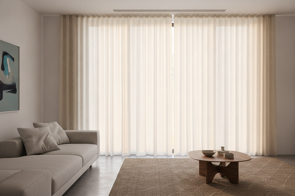 Emery Linen Cordless Roman Blackout Shade: Structure, Hardware, and Room Integration
