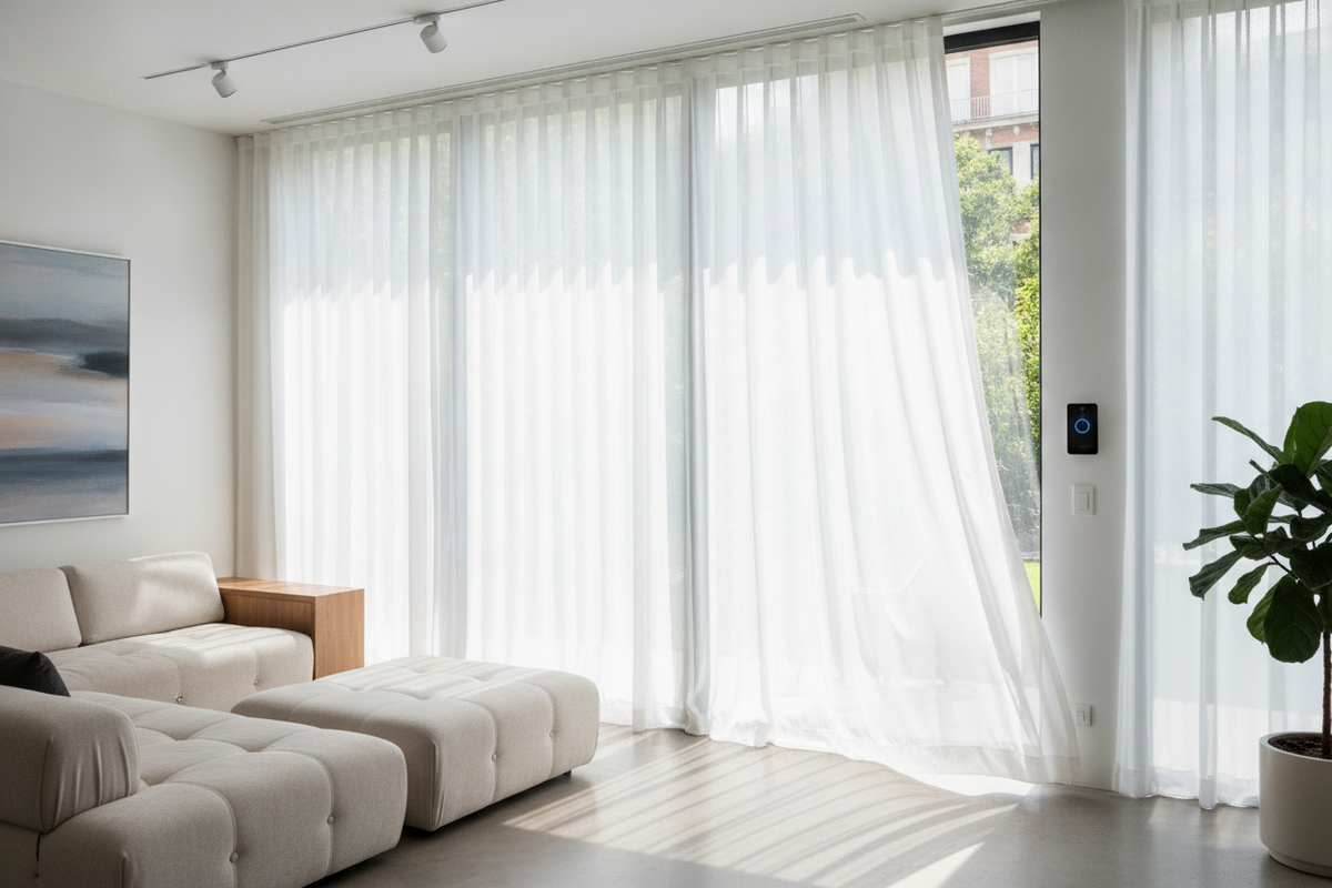 Smart Drapes Architecture: Motorized Tracks, Power Systems, and Smart Home Integration