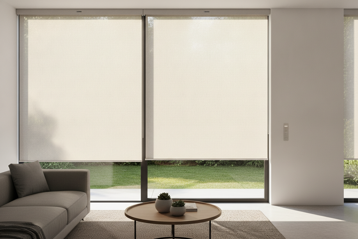 Heavy Duty Semi-Sheer Outdoor Roller Shade Width Guide