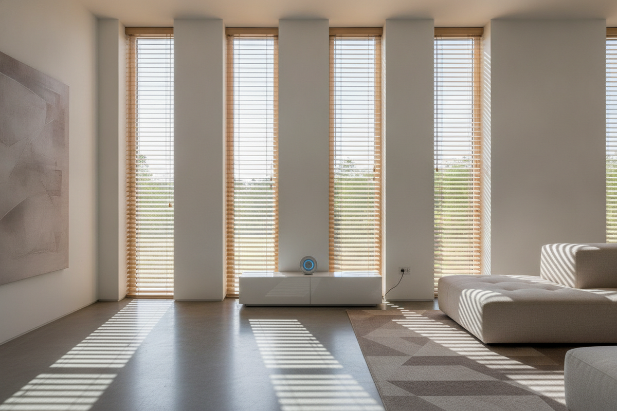 Faux Wood Blinds 31 x 72: Tall Window Fit and Tilt