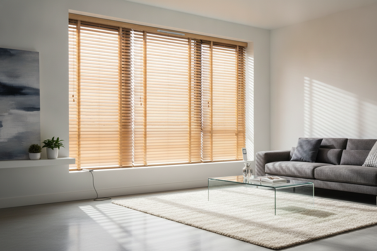 Faux Wood Blinds 35 x 48: Fit and Smart Tilt