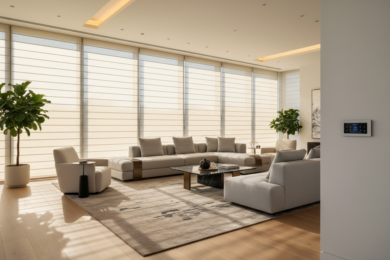 Discover the Comfort and Style of Motorized Solar Shades