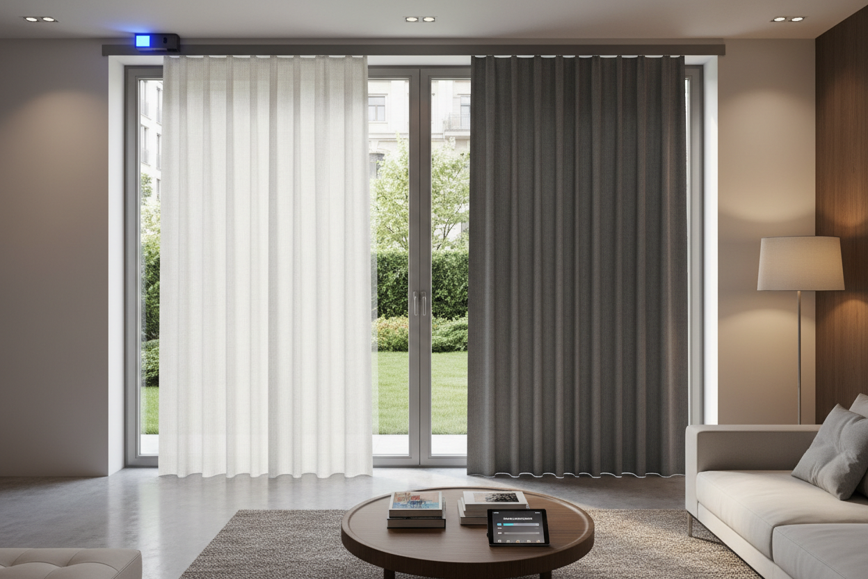 Dual-Motor Magic: Automating Sheer and Blackout Blinds