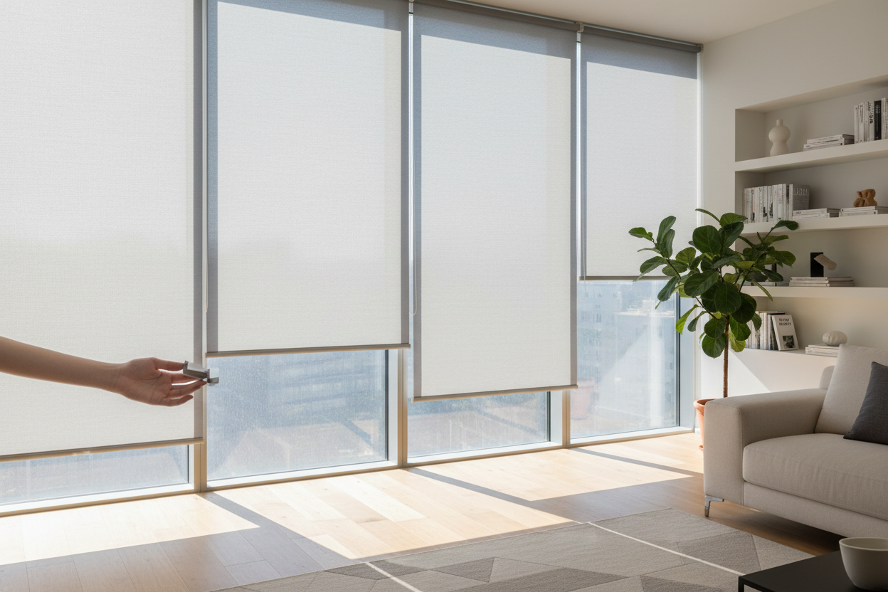 Effortless Light Control with Push Up & Self Raising Blinds