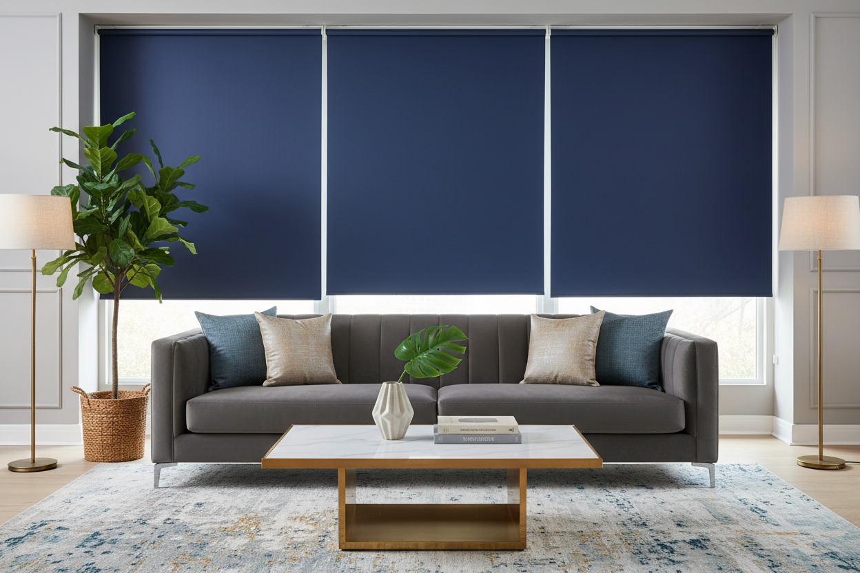 Elegant Blue Roller Shades Ideas for a Stylish Home