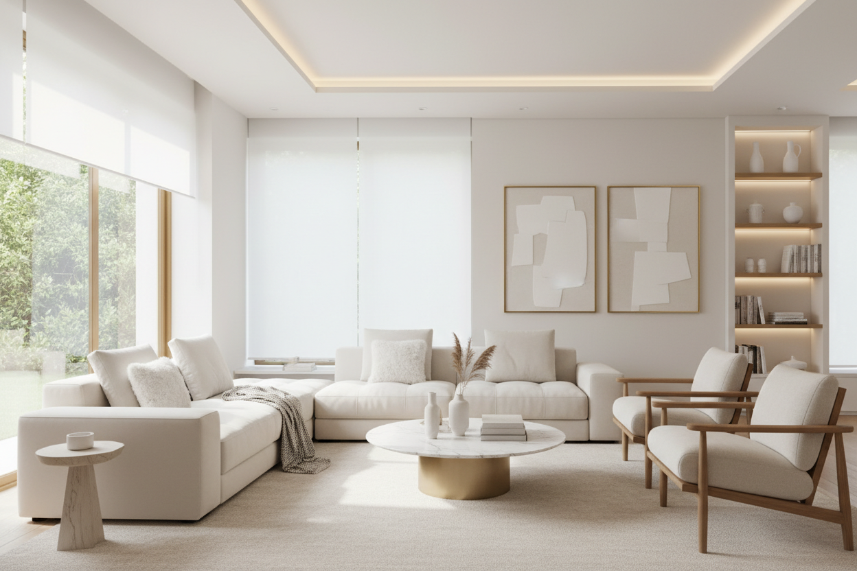 Elegant Comfort and Style with White Roller Blinds for Your Home