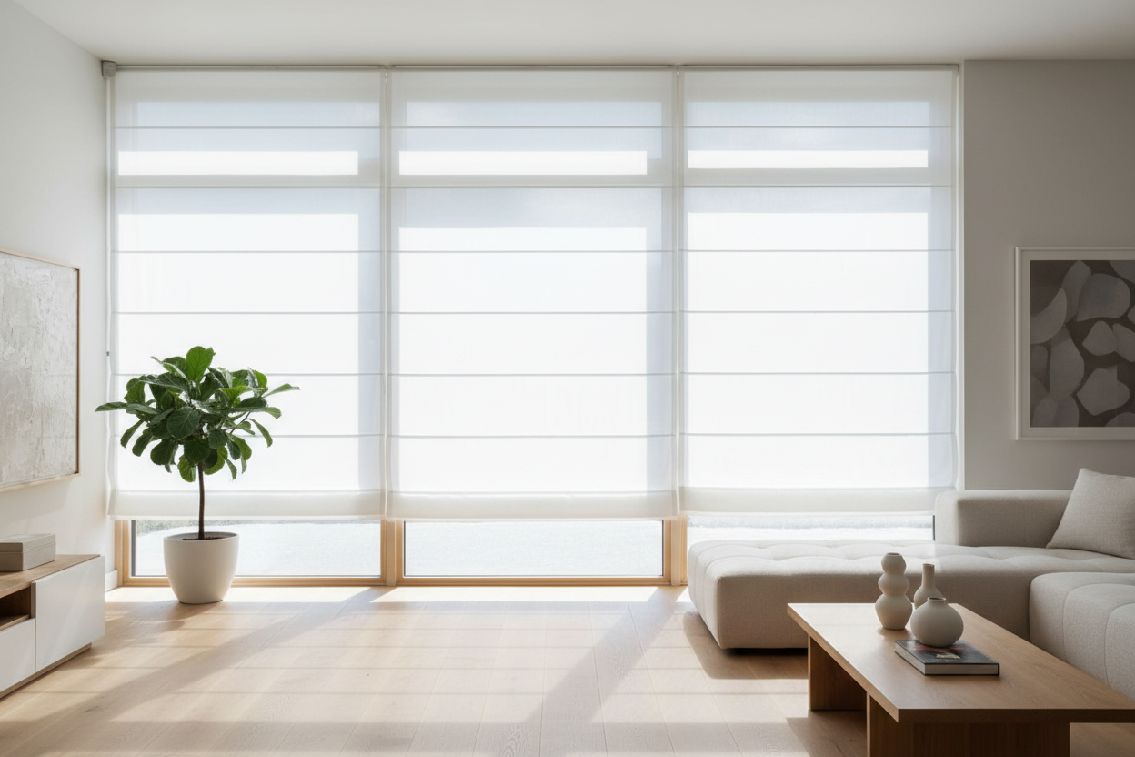 Elegant White Roller Blinds and Shades for a Fresh Look