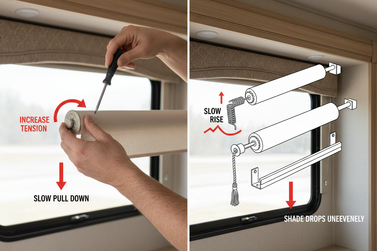 Fix Your RV Shades: Troubleshooting Slow Rise and Pull Down Blinds Like a Pro
