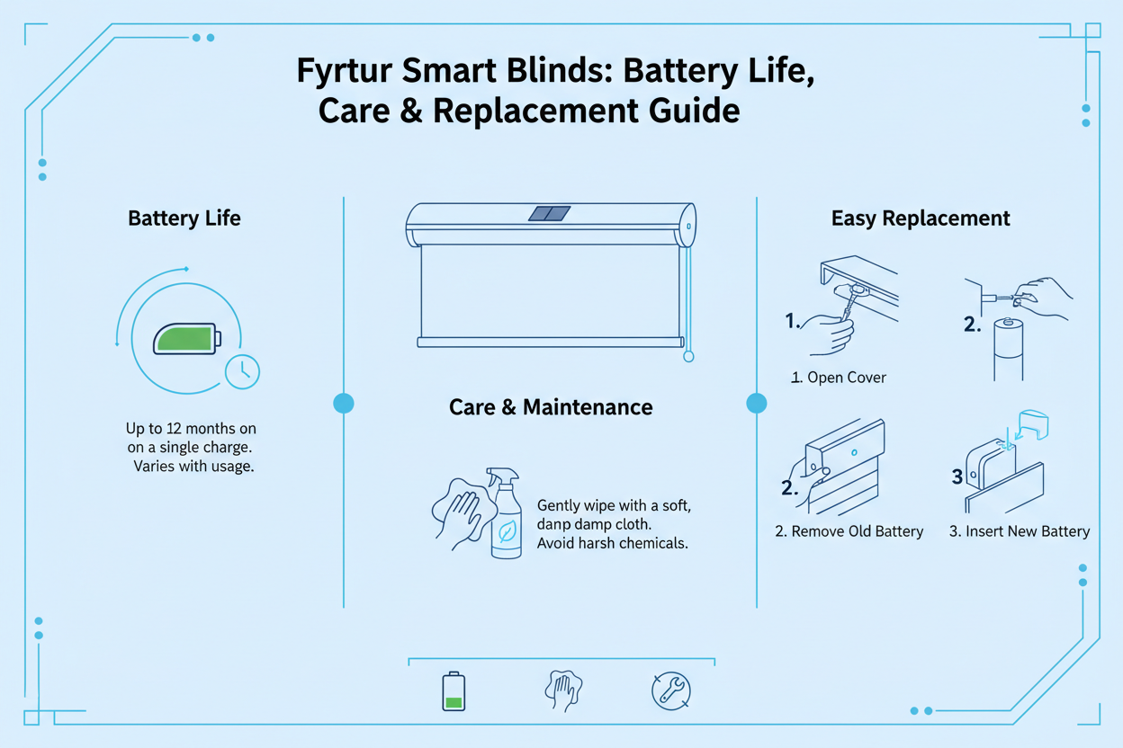 Fyrtur Smart Blinds: Battery Life, Care & Replacement Guide