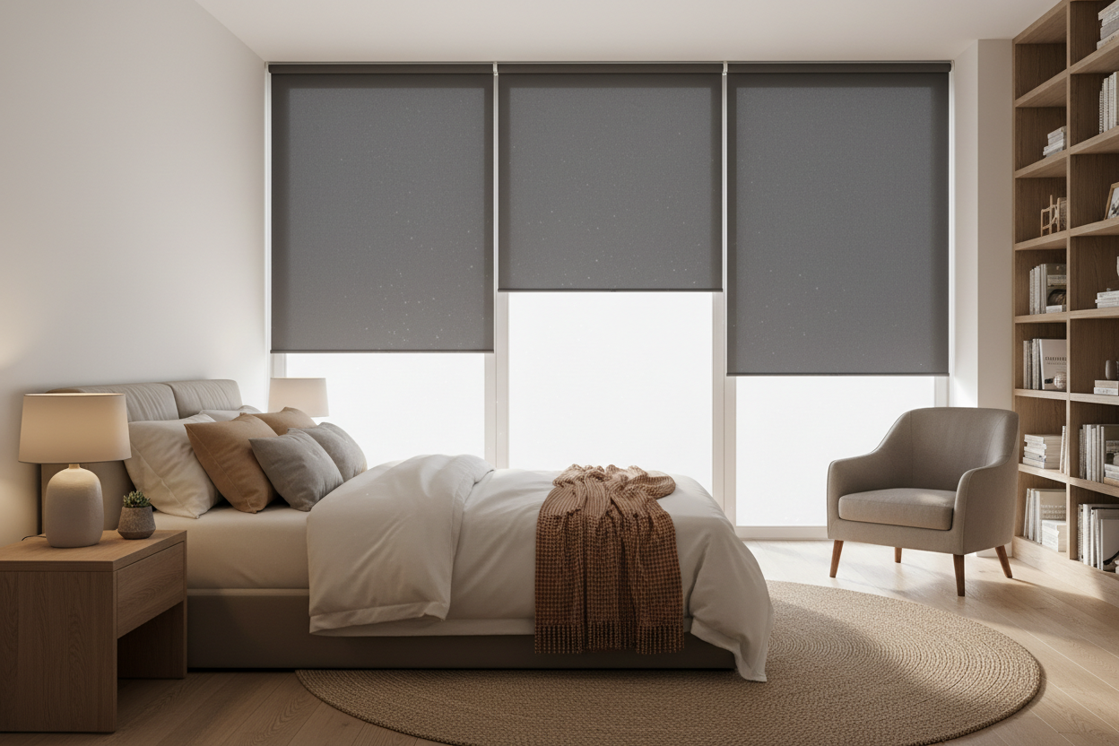 How Room Darkening Roller Shades Can Instantly Improve Comfort, Sleep, and Style