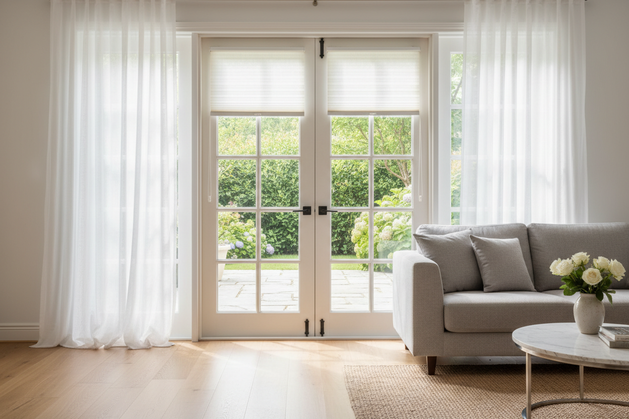 How to Cover French Doors Without Ruining the View (Or Your Patience)