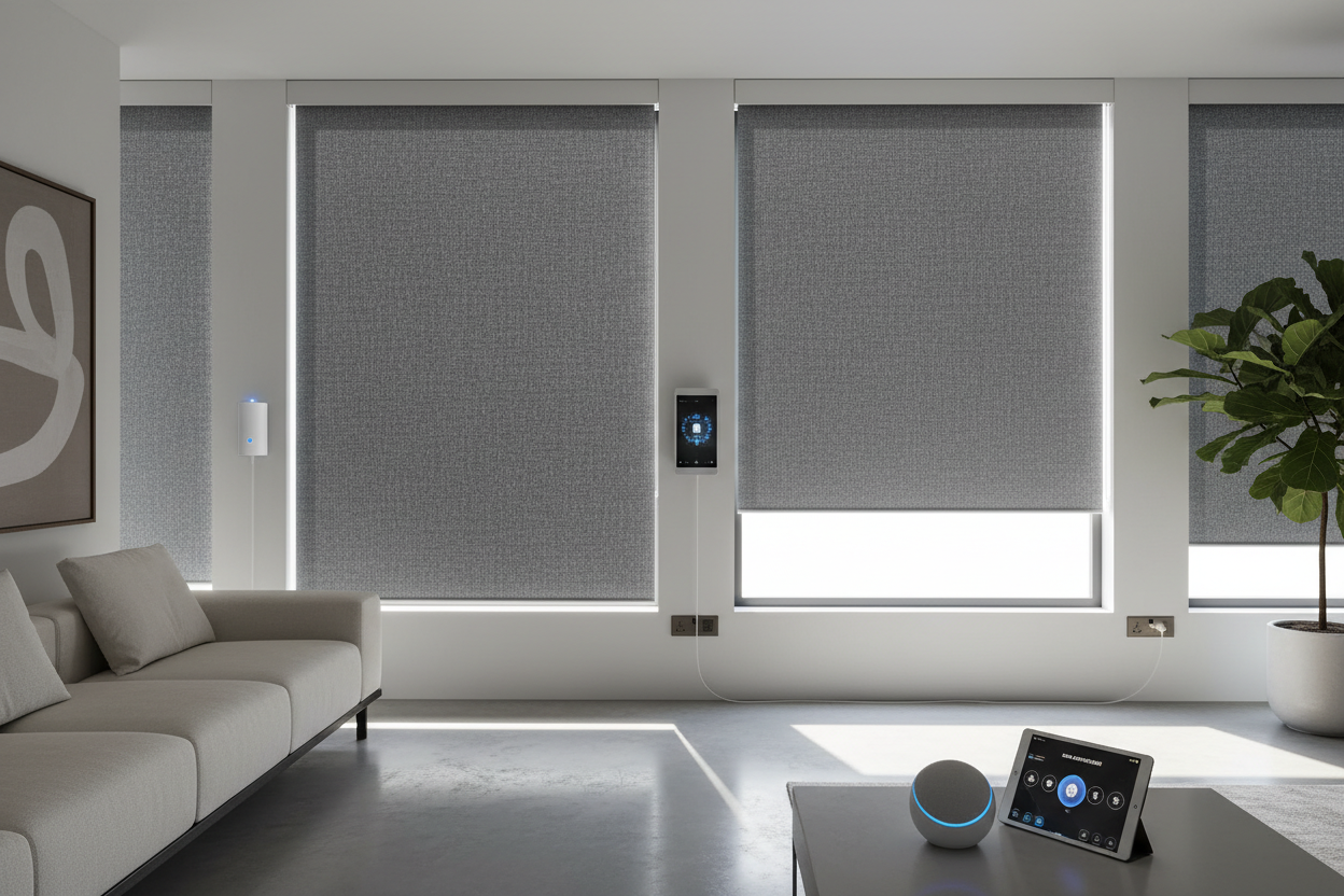 Custom Blackout Blinds: Battery vs. Hardwired Motors Explained