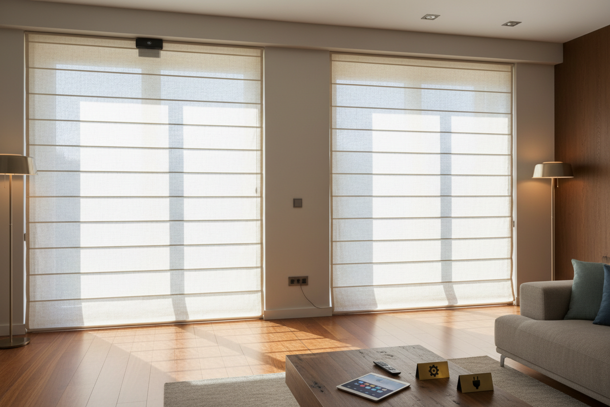 Cloth Horizontal Blinds: Battery vs. Hardwired Motors Explained