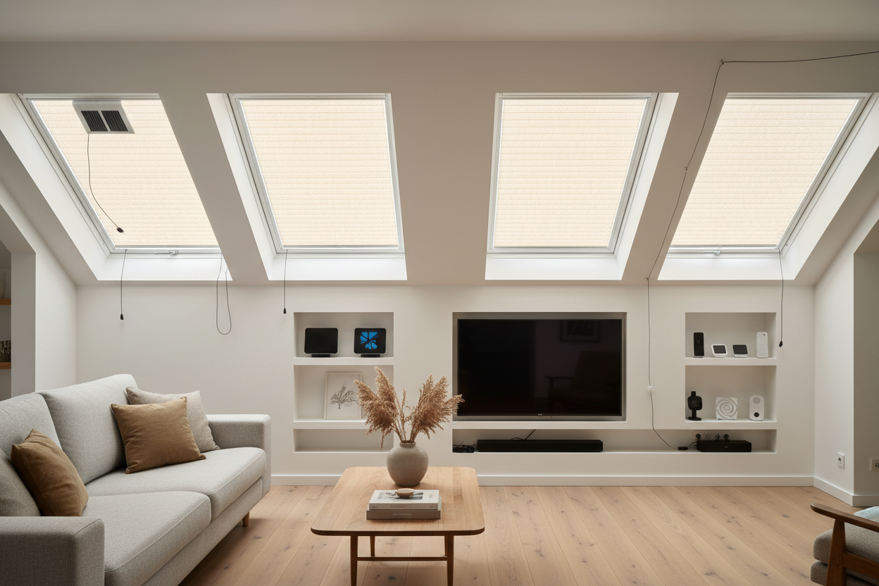 Automate Pleated Blinds for Skylights: Solar vs Hardwired