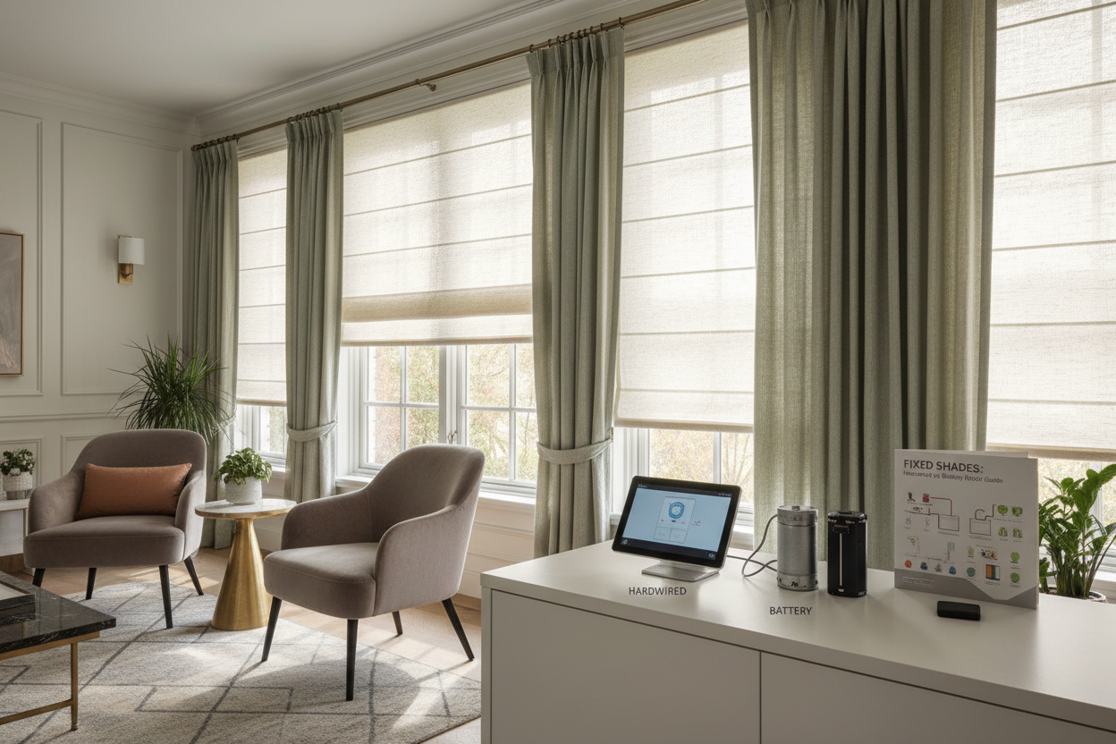 Fixed Shades: Hardwired vs. Battery Motor Guide