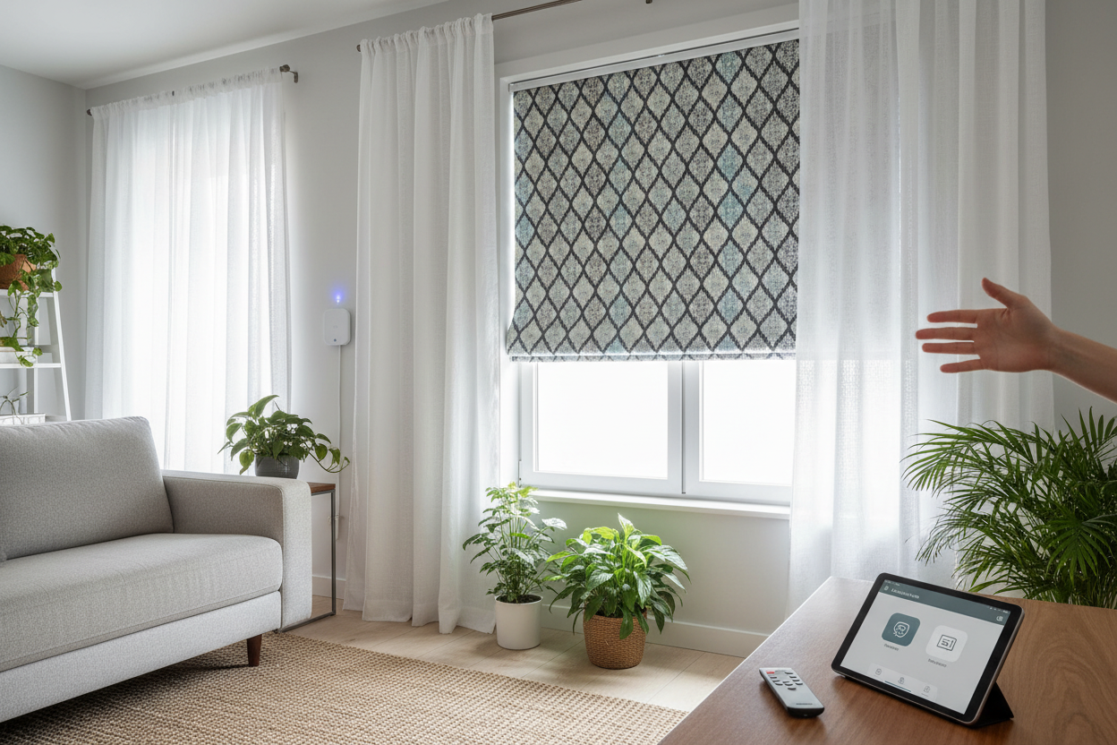 Smart DIY Roller Shade: Custom Fabric Meets Voice Control