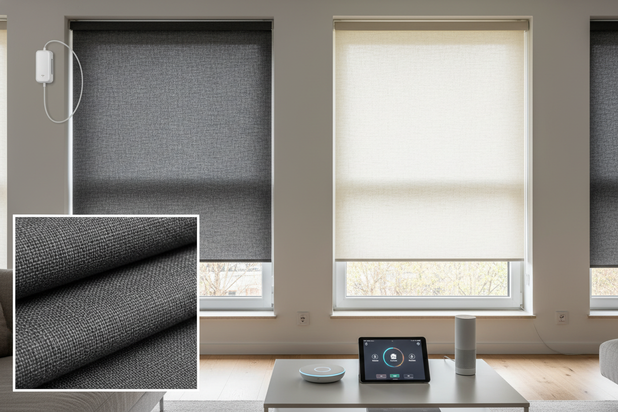 Roller Shade Types: Battery vs. Hardwired Smart Motors
