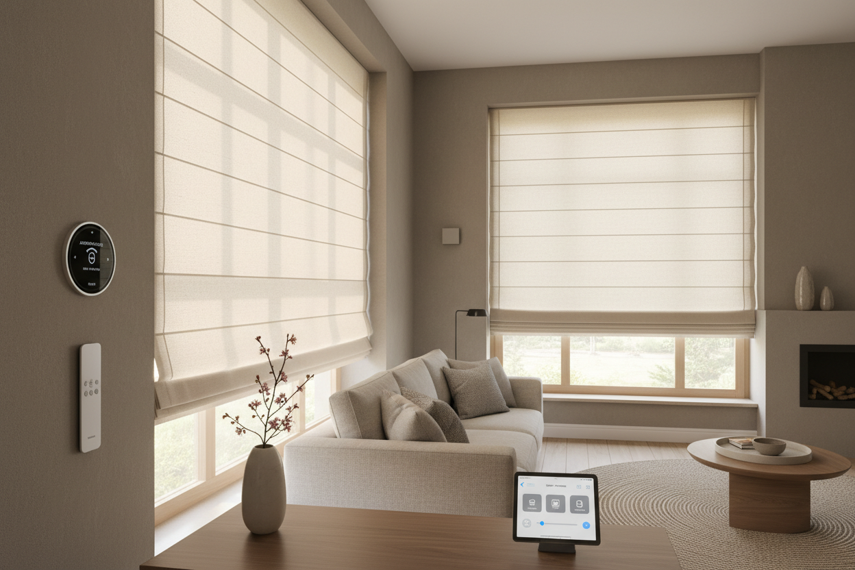 Smart Curtains or Roman Shades: The Best Motorized Window Setup
