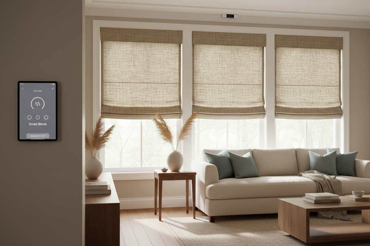 Automating Your Grasscloth Roman Shade: Style Meets Tech