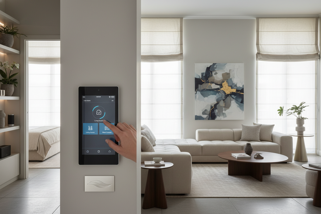Automating Living Room Modern Roman Shades: The Complete Tech Guide