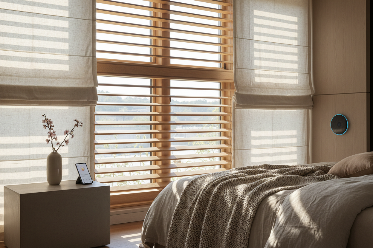 Wake Up Naturally: The Smart Slatted Roman Shade Advantage