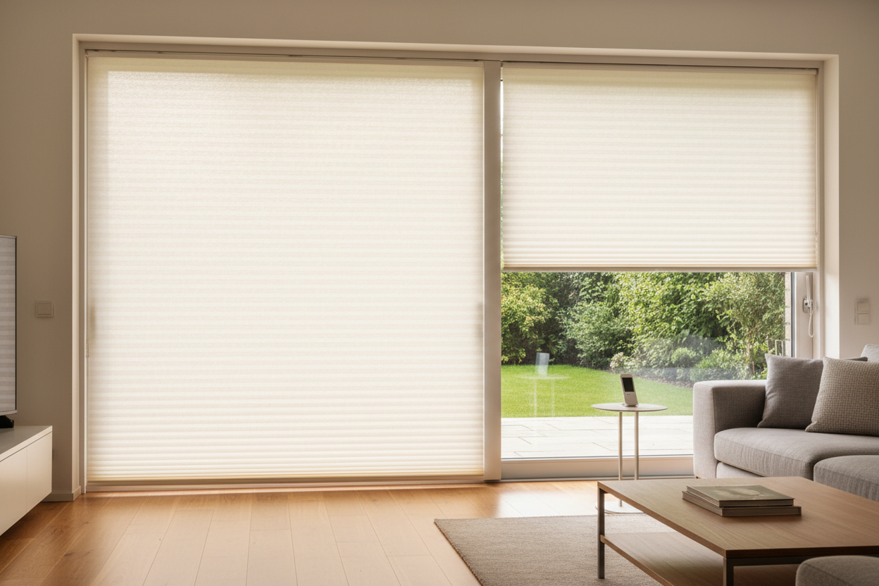 Smart Cellular Shade for Patio Door: Automate Your Slider