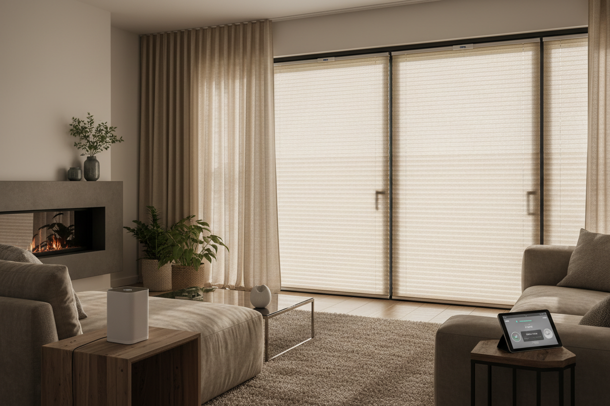 Smart Cellular Blinds for Sliding Glass Doors: Insulation Meets Automation