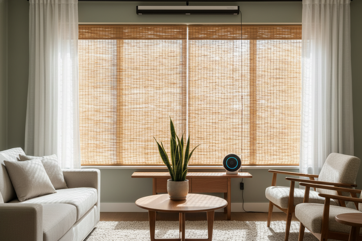 Automating Bamboo Woven Shades: Natural Style, Smart Control