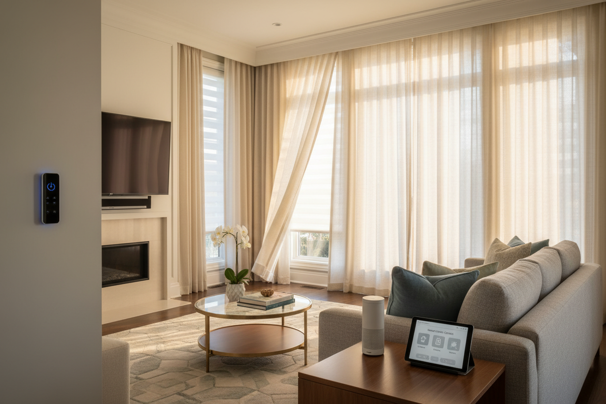 Smart Window Shades Living Room Guide: Voice Control & Comfort