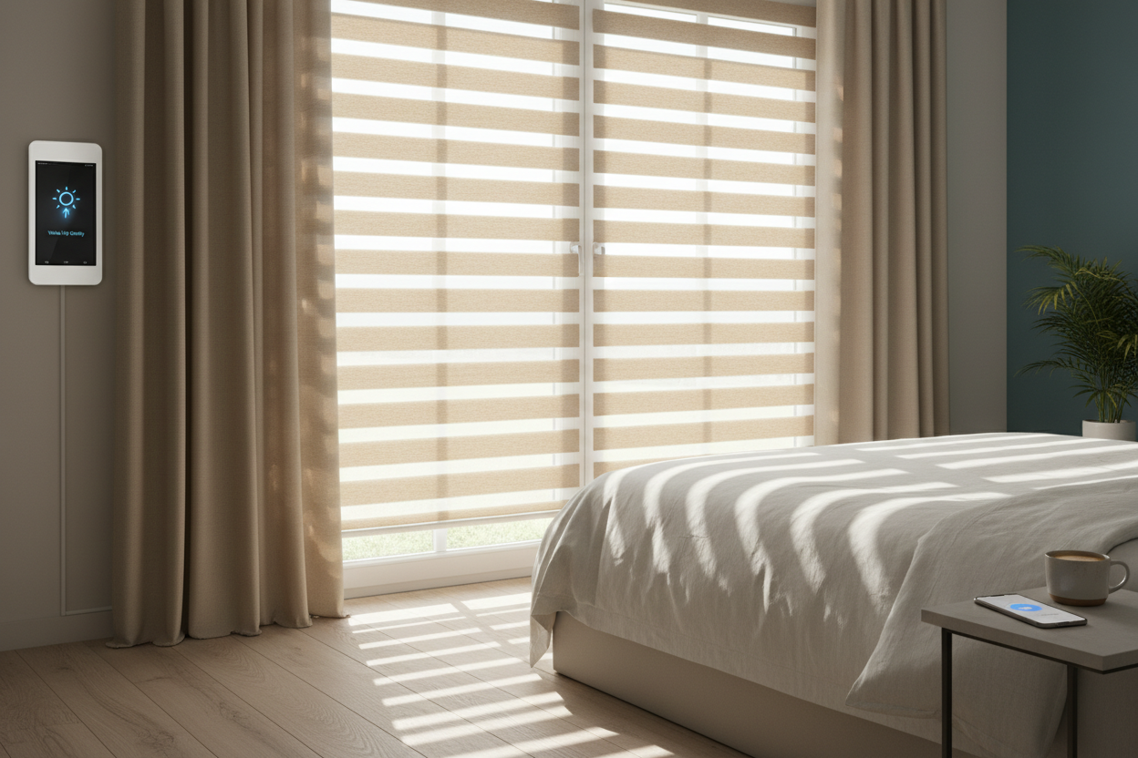 Wake Up Gently: Smart Control for Zebra Blind Fabric