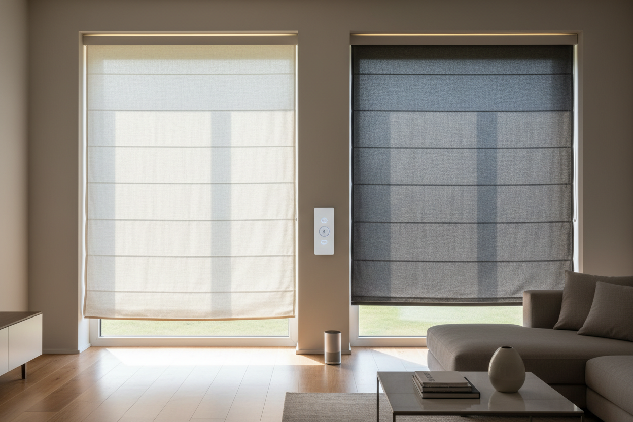 Roman Shades vs Roller Shades: Choosing the Best Smart Setup