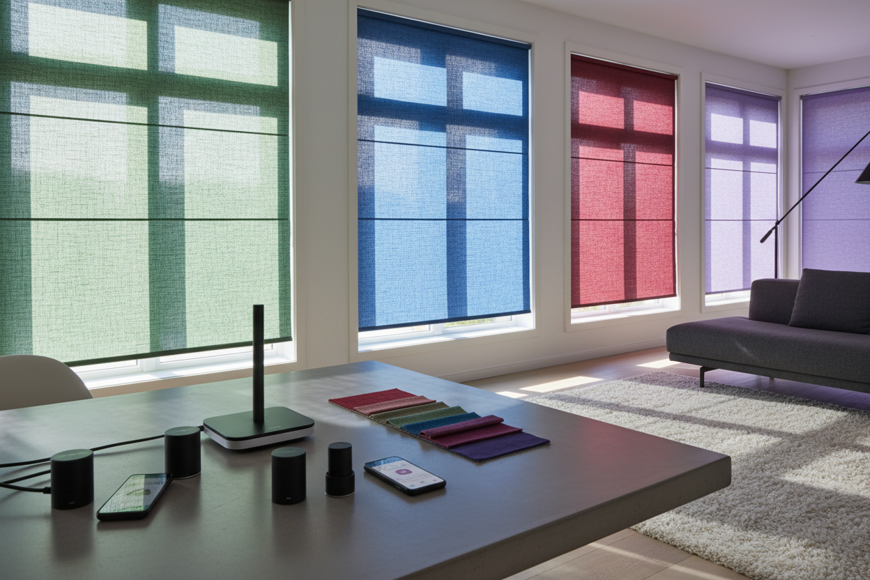 Smart Colored Roller Shades: Motorized vs. Retrofit Guide