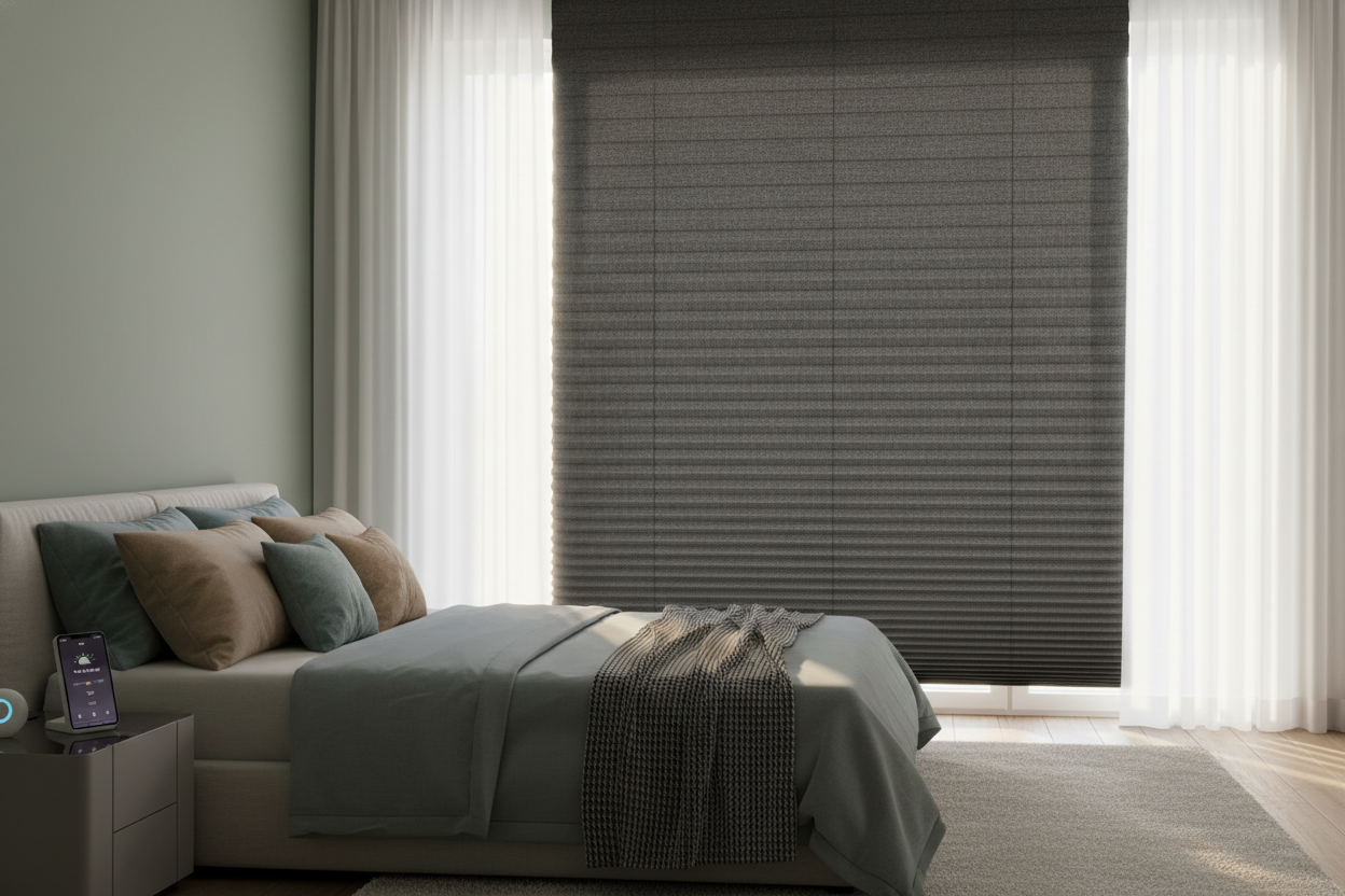 Wake Up Gently: Automating Room Darkening Pleated Shades