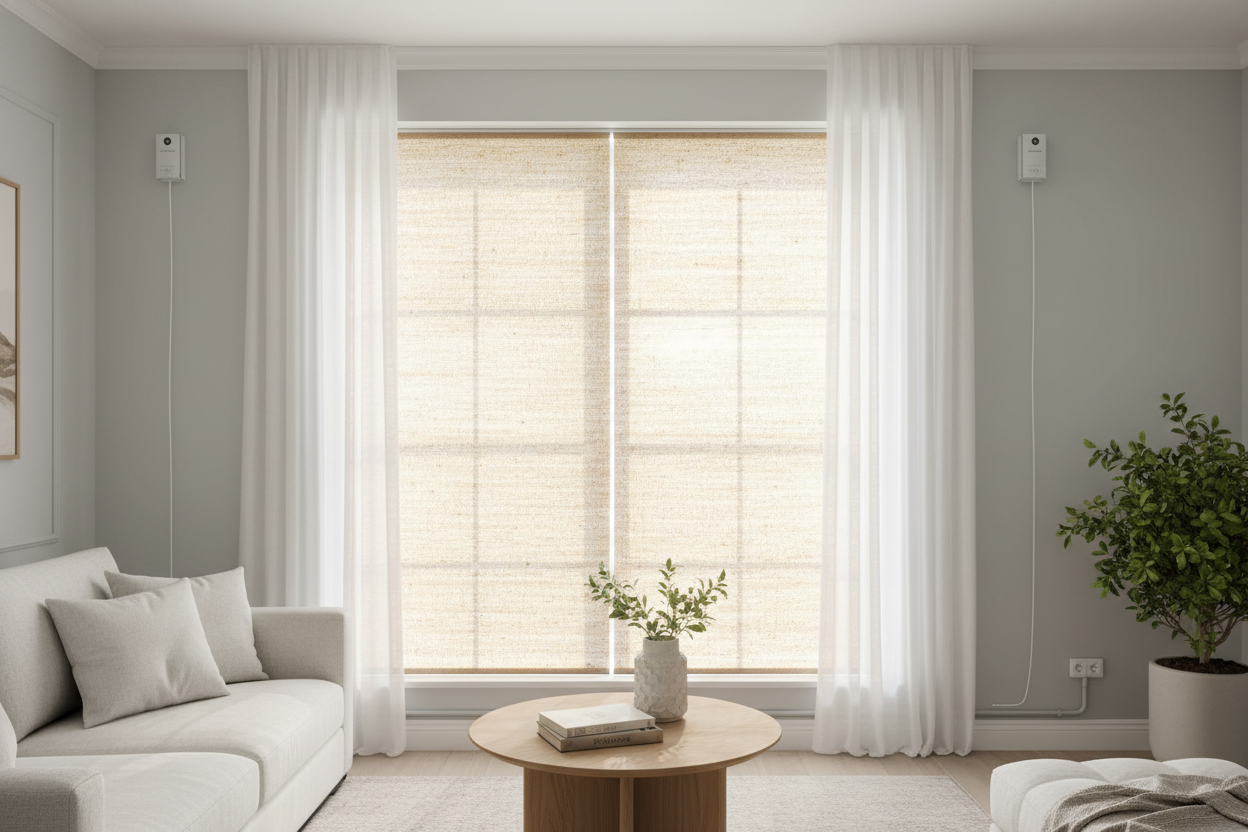 Natural Fibre Blinds: Battery vs Hardwired Motors Explained