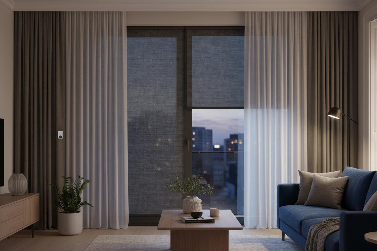 Solar Shades Nighttime Privacy: The Smart Dual-Roller Fix