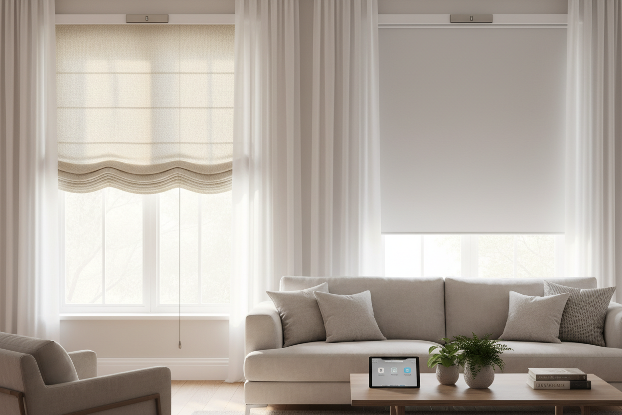 Smart Blinds or Roman Shades: Which Automates Best?