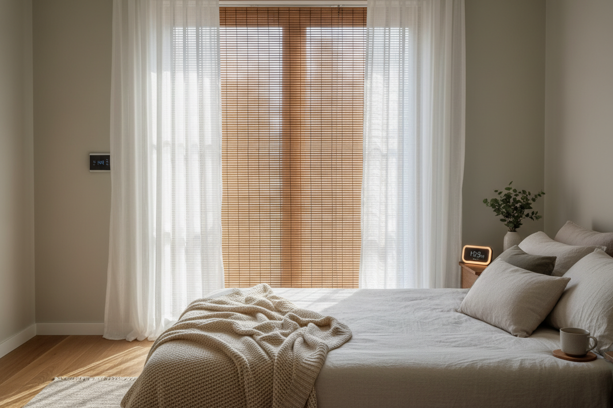 Wake Up Naturally: Smart Lined Bamboo Shades Setup