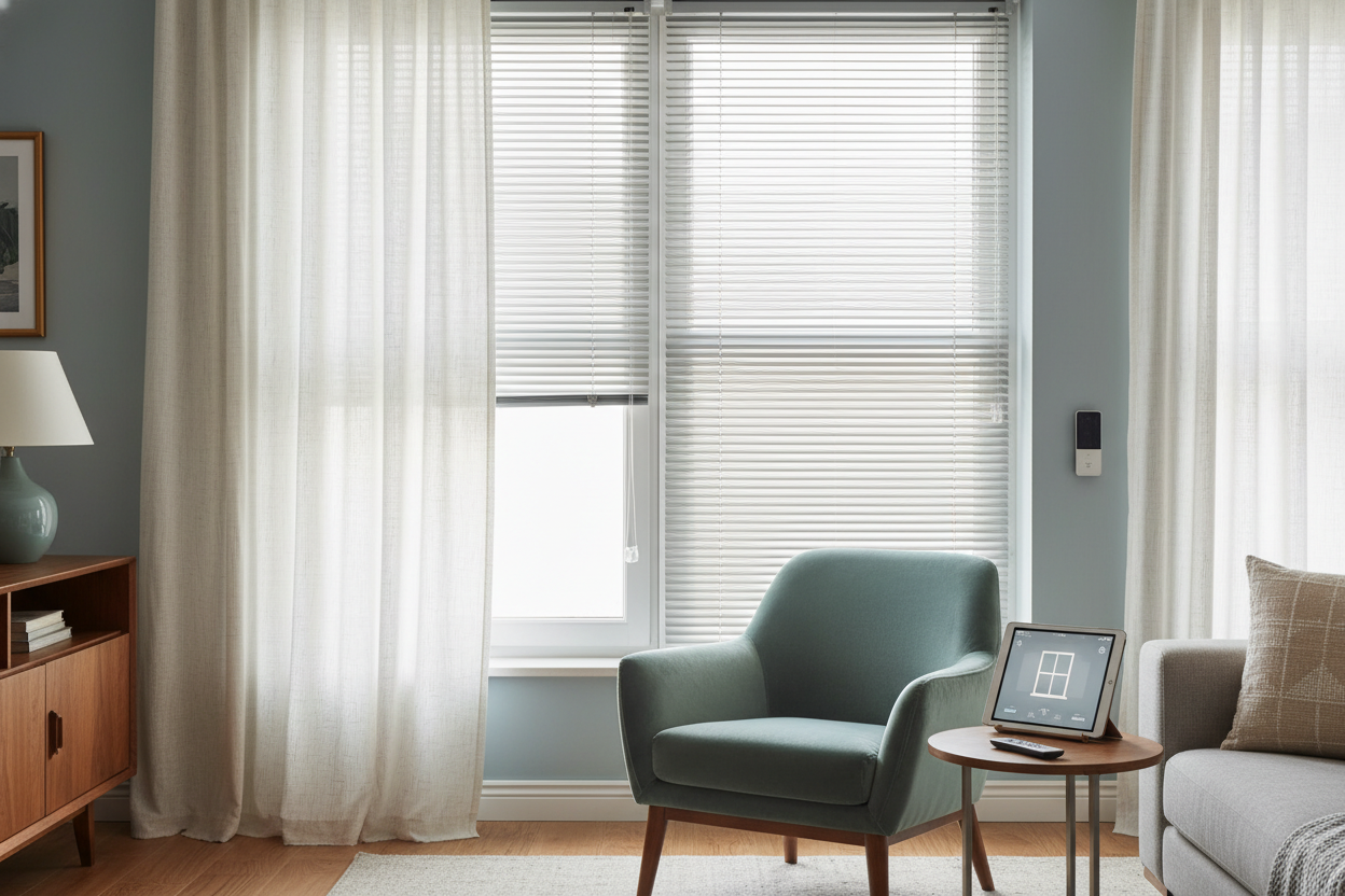 Automating Top Down Bottom Up Aluminum Mini Blinds for Privacy