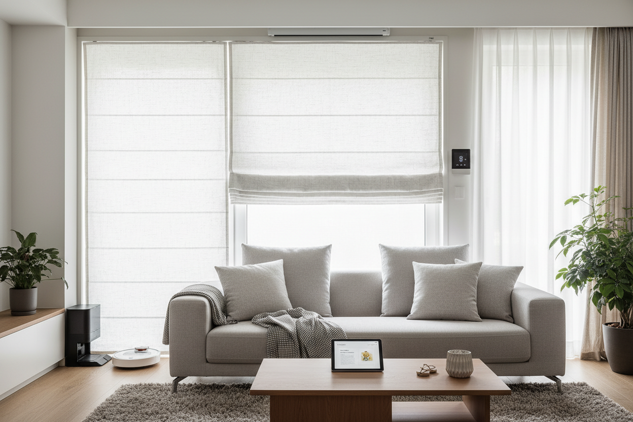 Clean & Connected: The Smart Washable Roman Blinds Setup