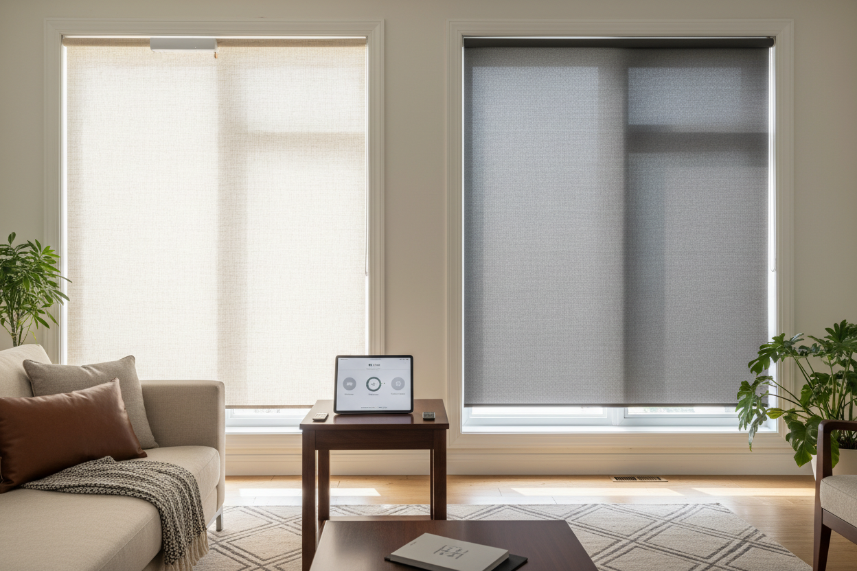 Smart Roll Up Window Shades: Battery vs. Hardwired Guide