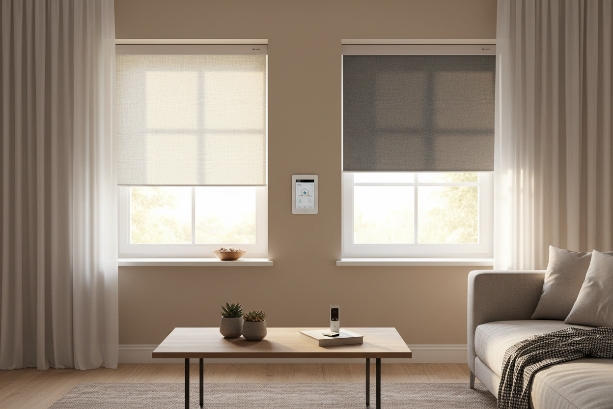 Smart Roller Blind for Small Window: Battery vs. Hardwired Motors