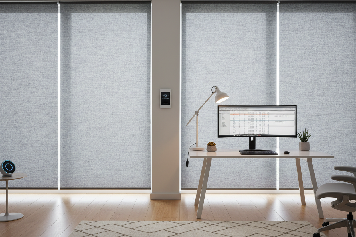 Glare-Free Workdays: Smart Roller Blinds for Offices Setup